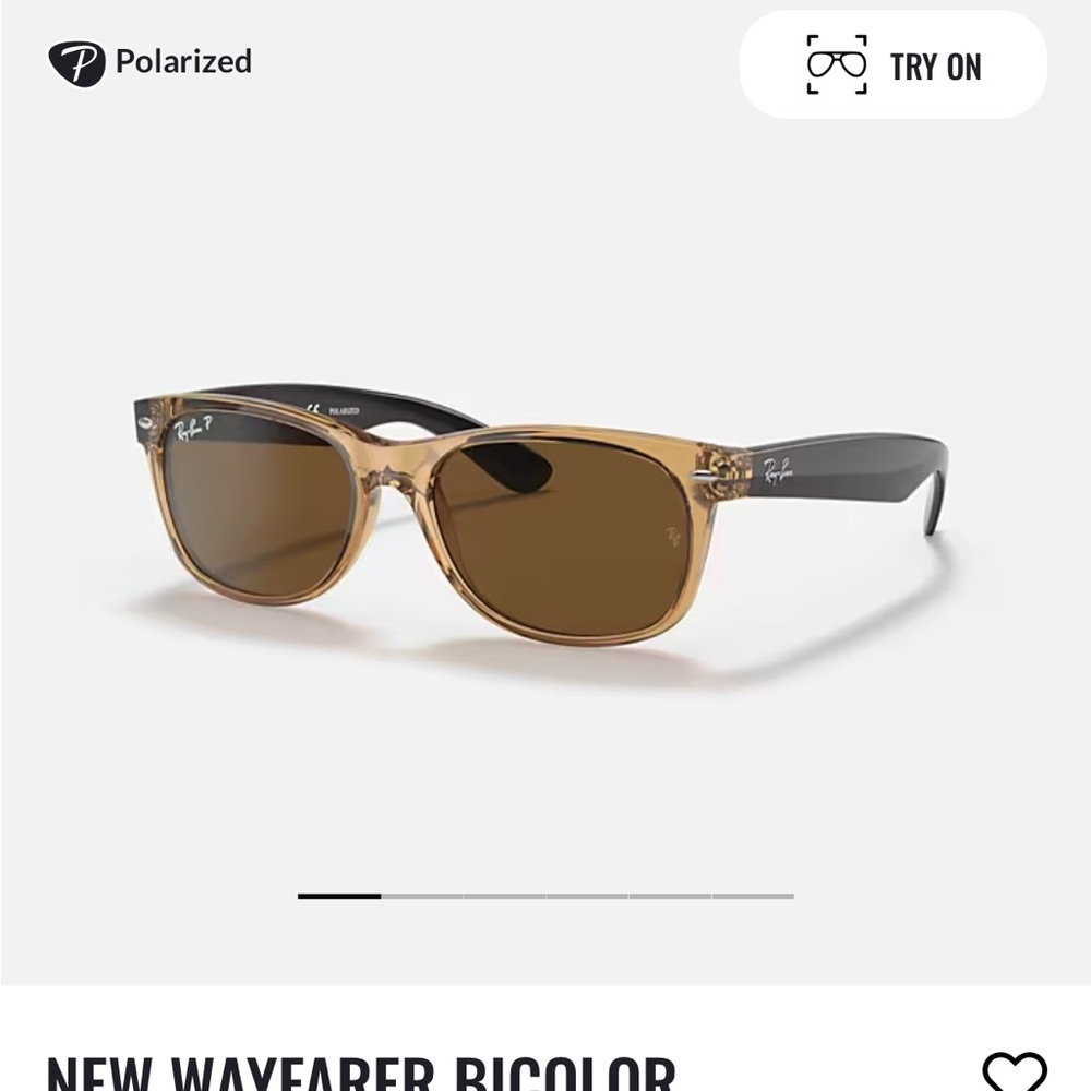 Ray-Ban Bi-color Polished Honey Wayfarer Sunglasses polarized